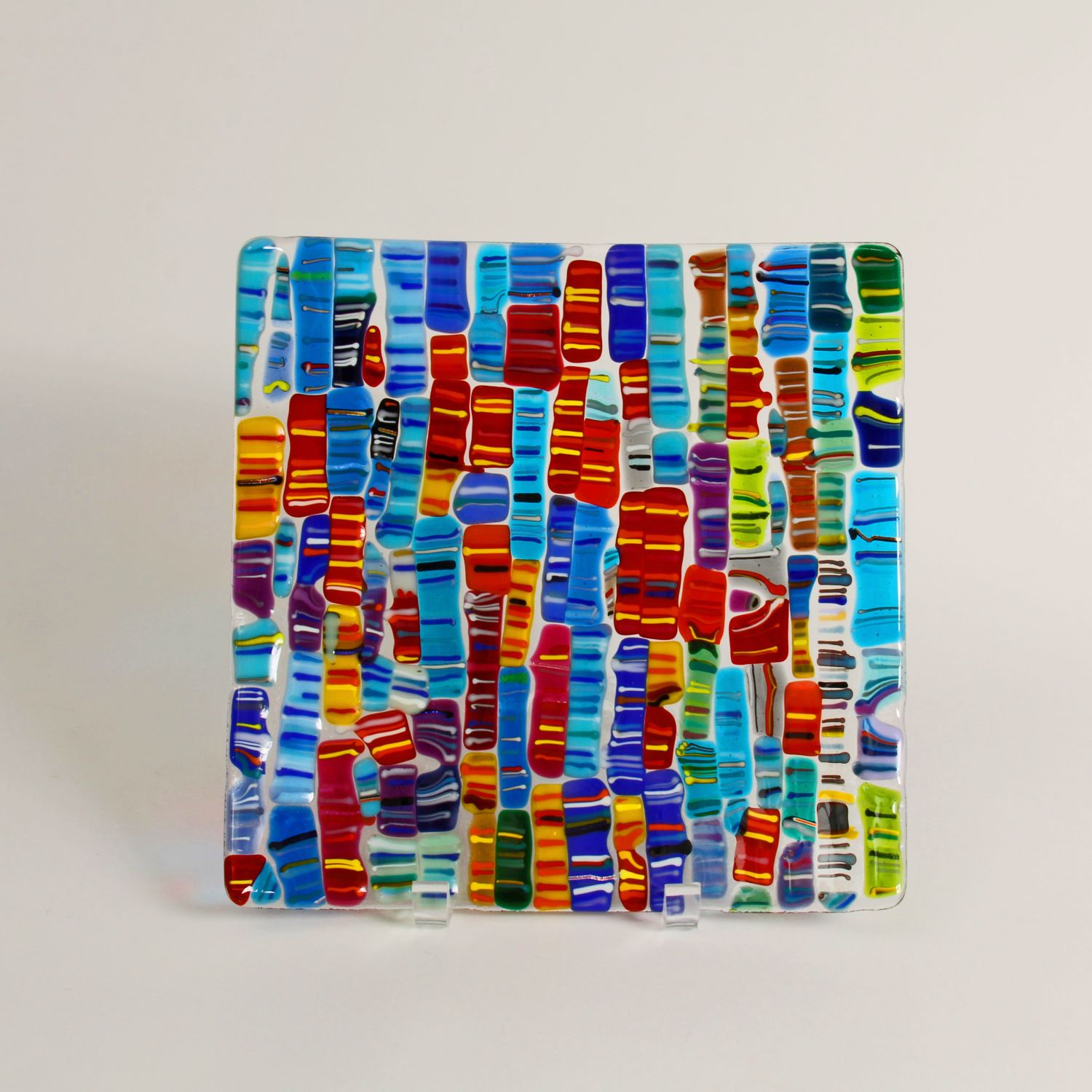 Trio Design Glassware:10 inch Tray in Rainbow Colour Product Image 1 of 2