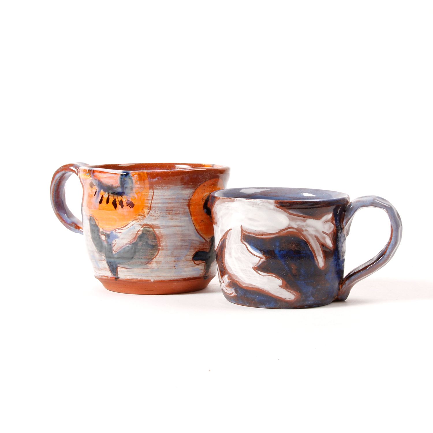 Annie McDonald: Short Blue Mug with White Bird Product Image 4 of 5