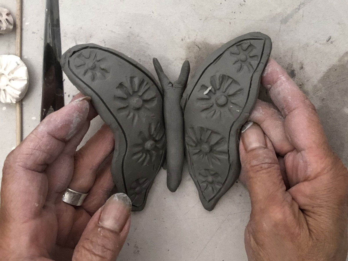 Clay butterfly