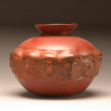 Multiple-face jar, 300 BCE - 200 CE, Colima, Mexico, Gift of George and Helen Gardiner, G83.1.39 