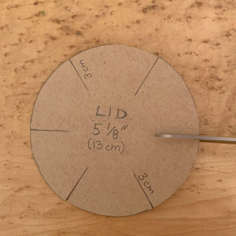 Circle with six small cuts