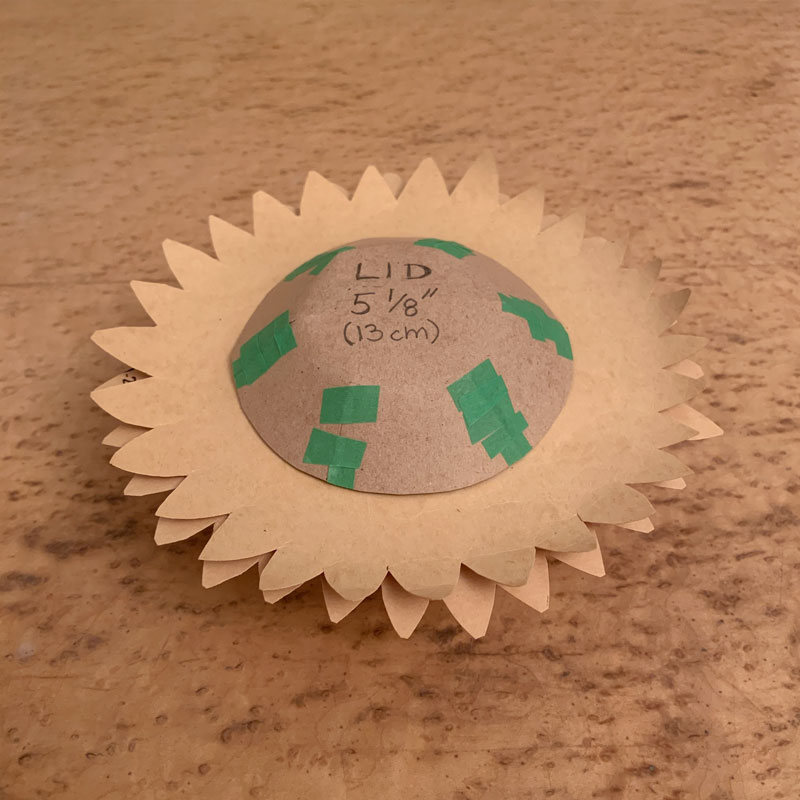Cardboard sunflower box