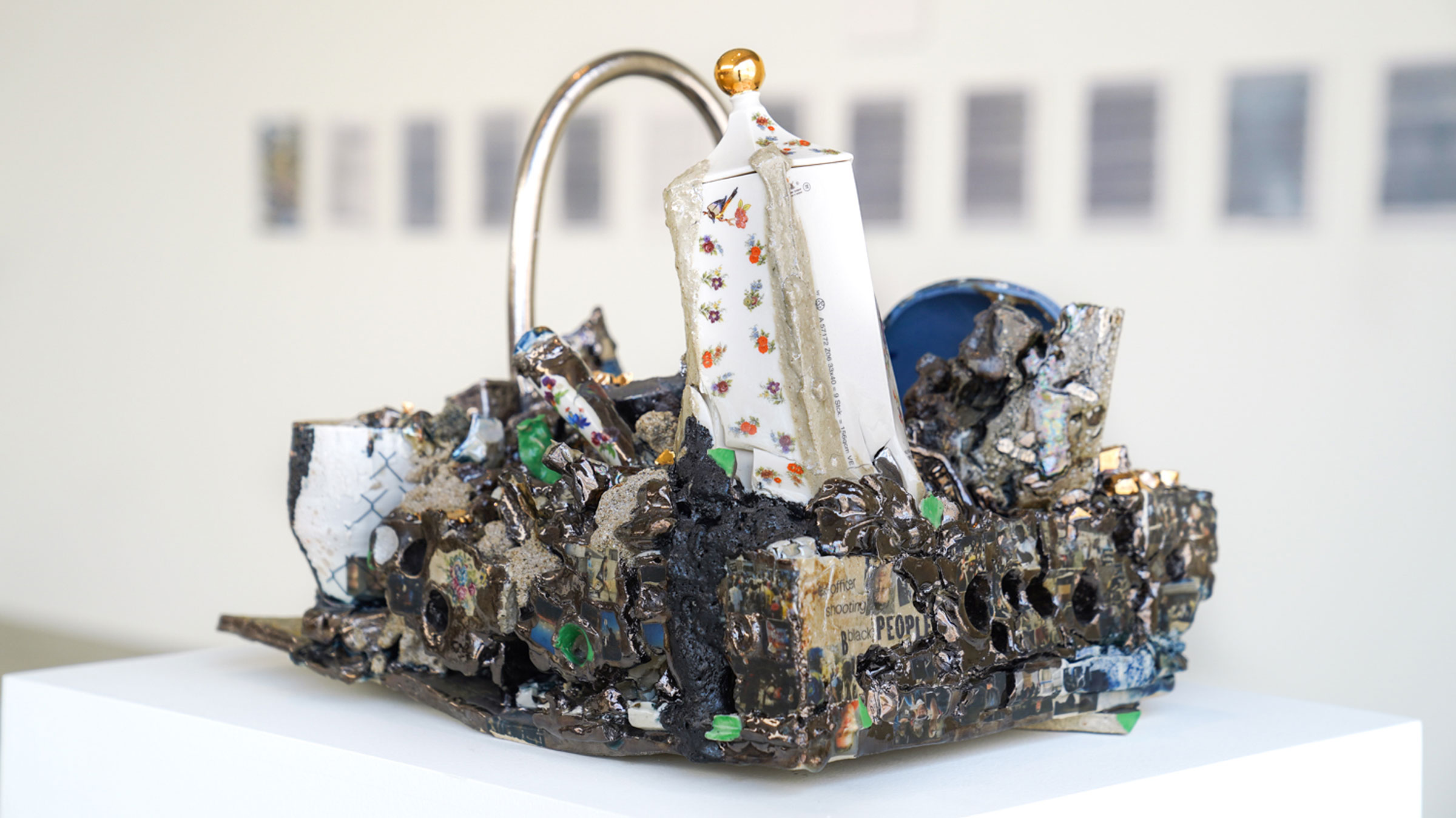Abstract ceramic sculpture