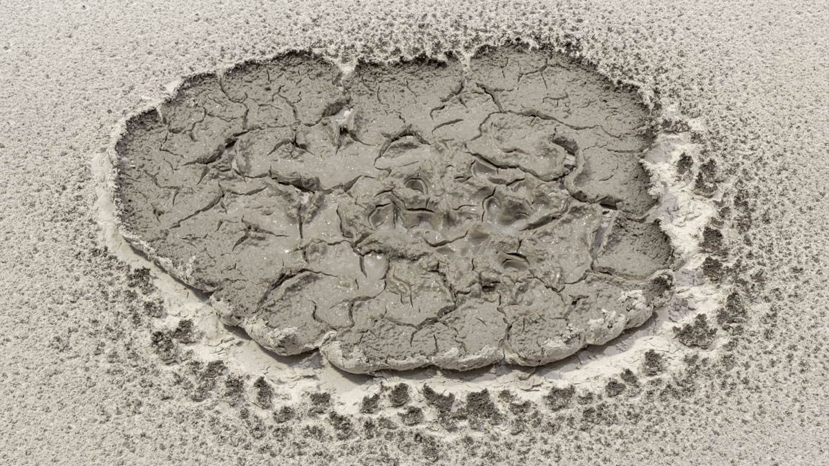Cracked clay
