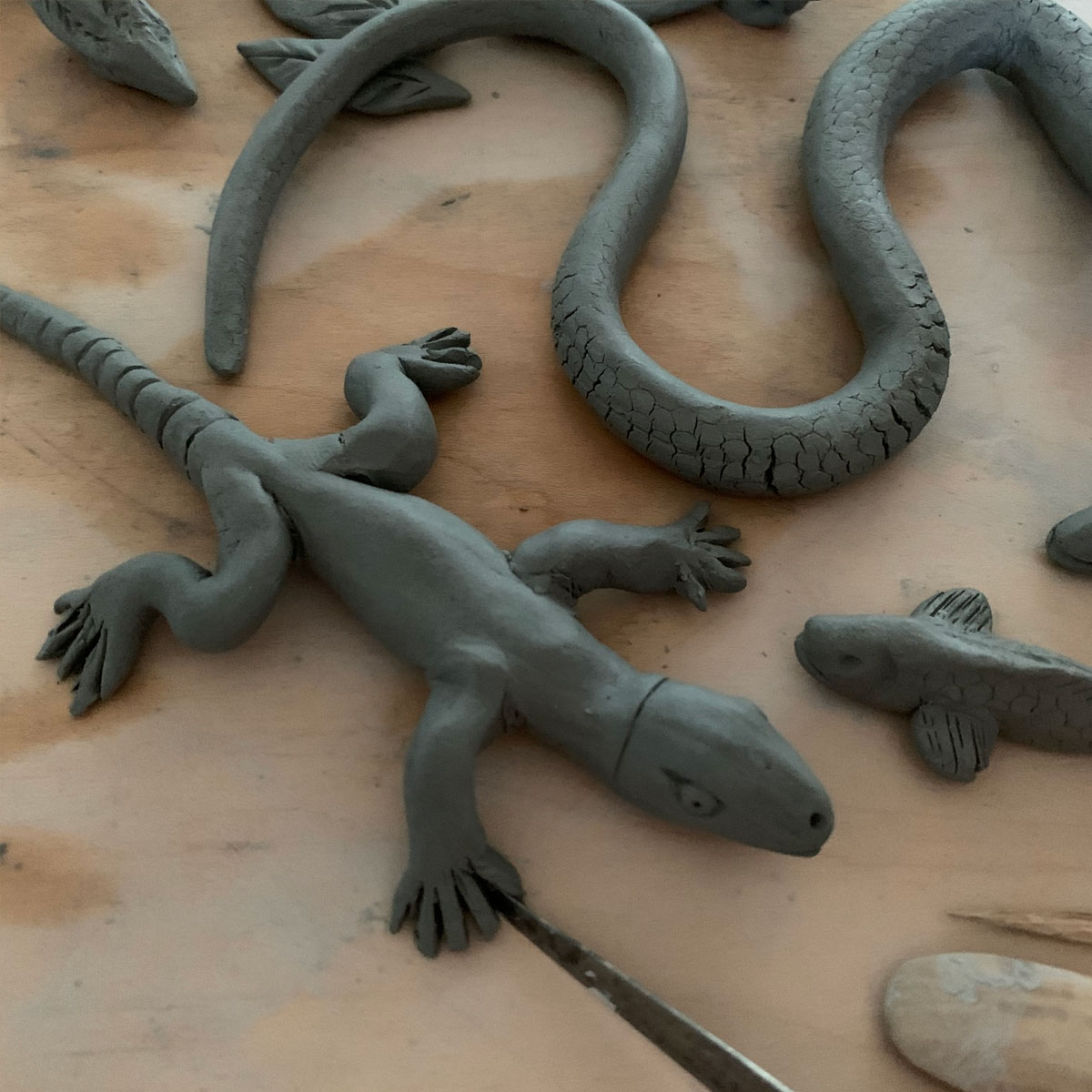 Clay lizard